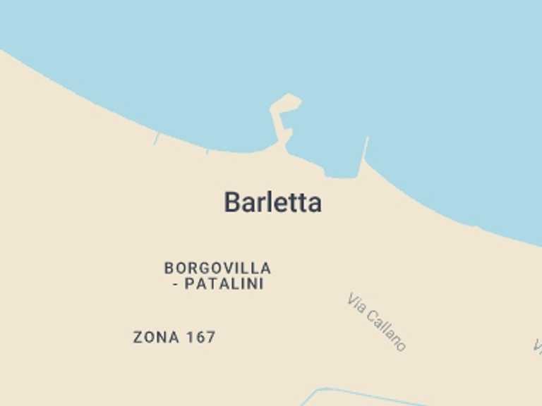 Map itinerary of Italy Tour in August 2027 with 1 destination visits for the trip: Barletta historic tour shore excursion
