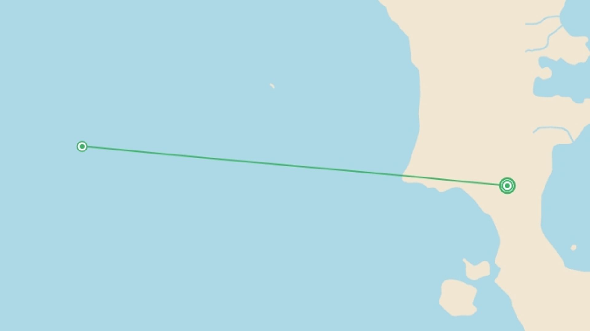 A map showing the tour itinerary for the trip: Highlights of Flores & Komodo - 5 days, starting in Labuan Bajo, Indonesia and ending in Labuan Bajo, Indonesia going through 1 other destinations.