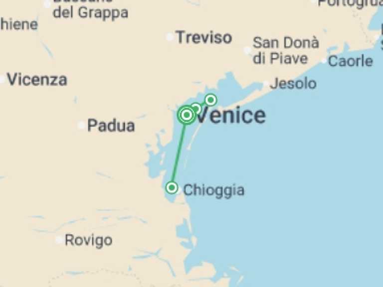 Map of Europe Tour with 1 destination visits for the trip: New Year in Venice (port-to-port cruise)