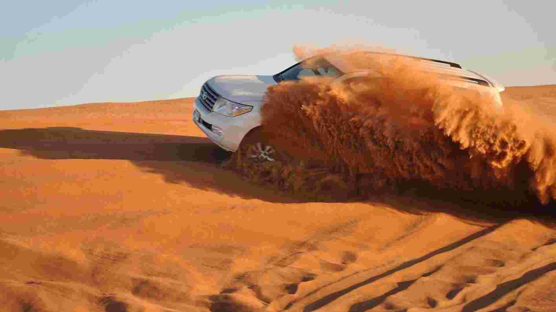 Dubai Desert Safari Dune Drive  and Camel Ride with BBQ