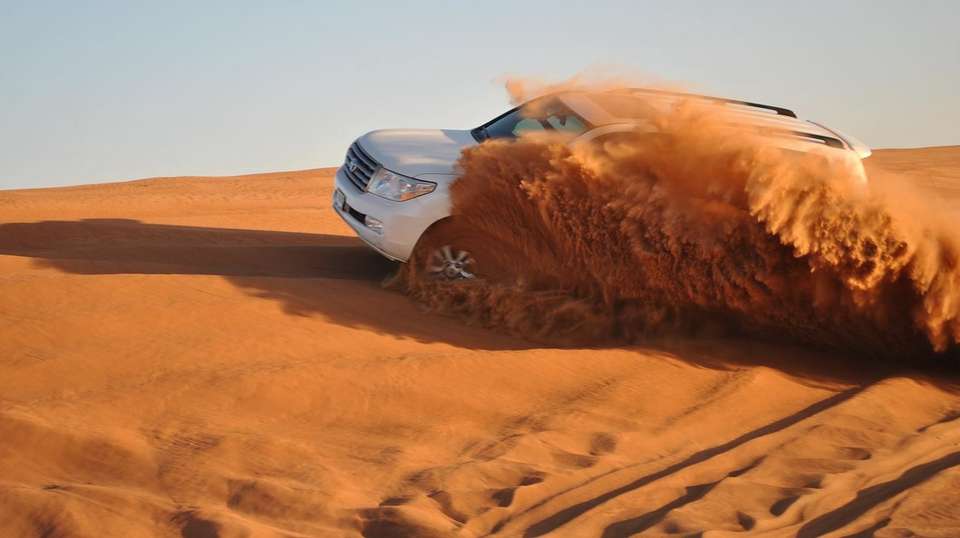 Dubai Desert Safari Dune Drive and Camel Ride with BBQ - Look At Egypt Tours - UAE - Image 1
