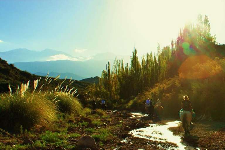 Horseback Ride in the Andes Mountains at sunset from Mendoza trip - alternative tour available