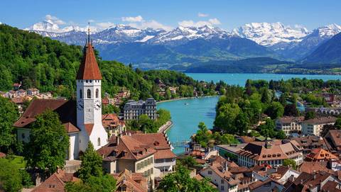 Mountains, Valleys And Lakes Of Switzerland