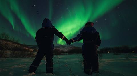 Northern Lights Minibus Chase From Tromsø