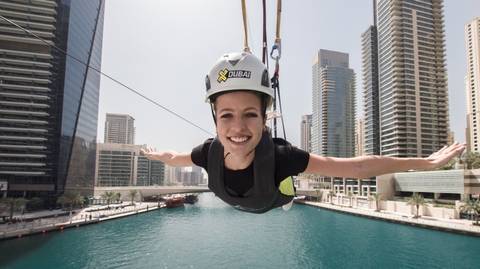 4x4, Quad And Atv Tour: Zipline Experience In Dubai Marina With 1way Pvt Transfer