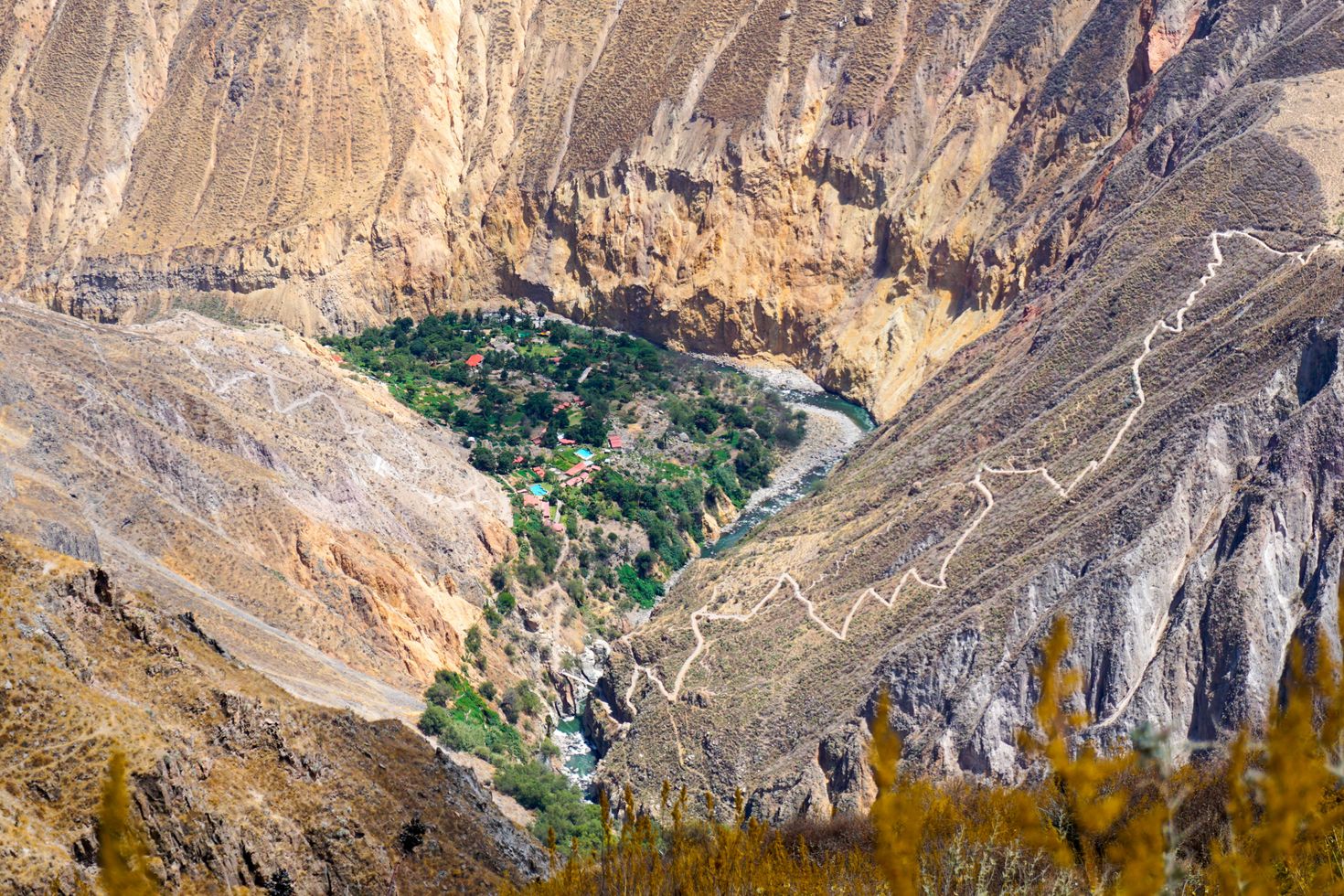 Colca Canyon in Peru is the seond deepest canyon in the world.