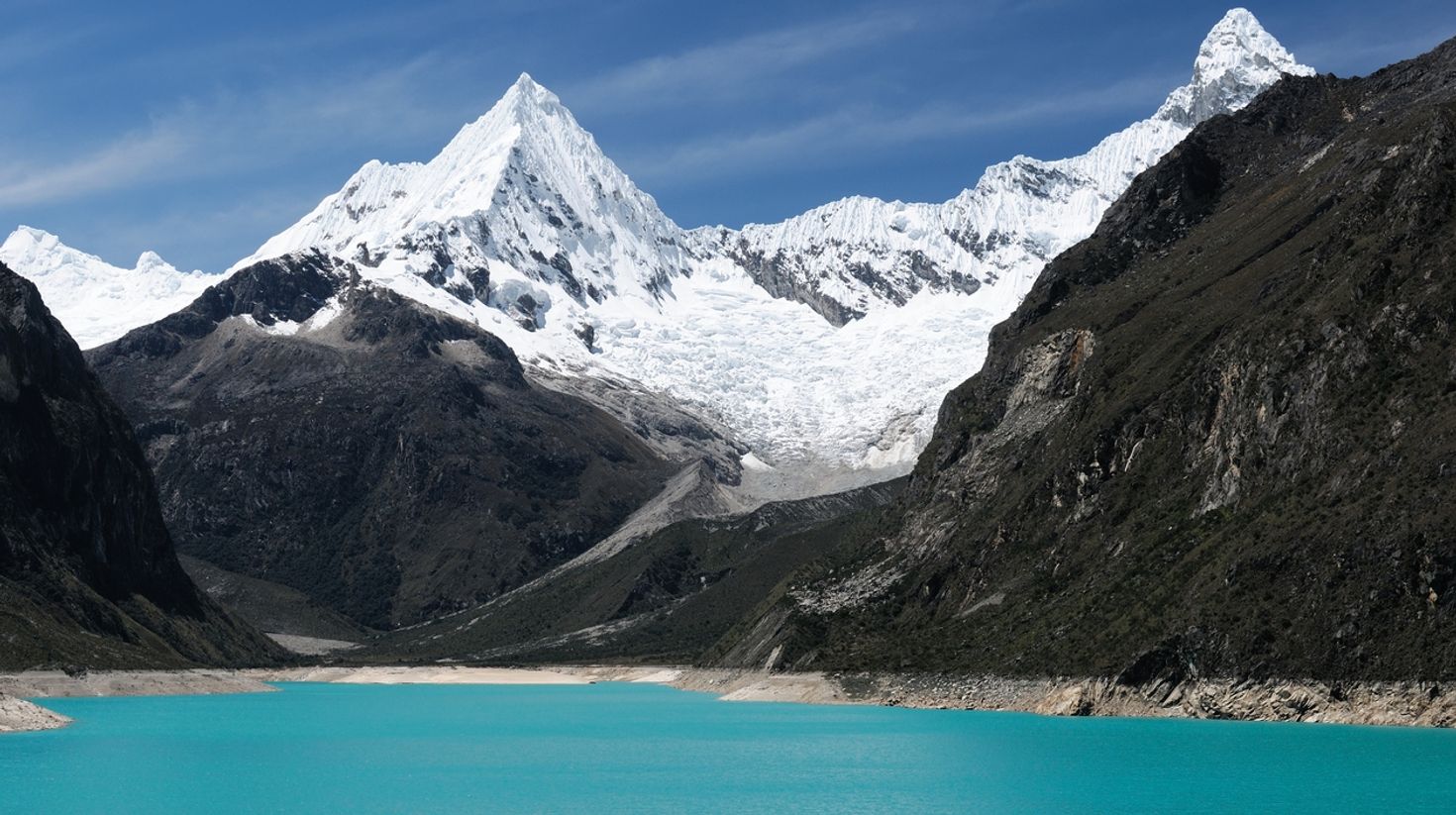 Laguna 69 day hiking trail lies in the Cordillera Blanca mountain range