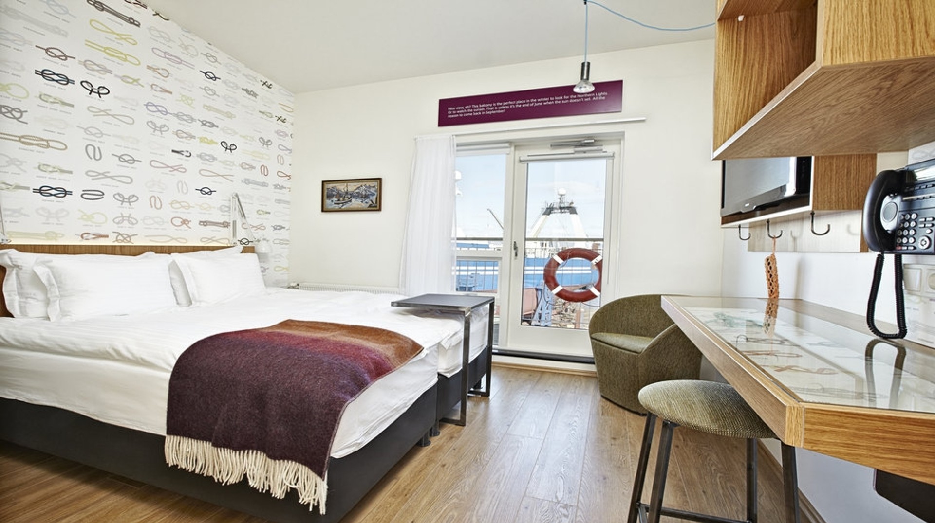 Most rooms in Icelandair Hotel Reykjavik Marina feature a balcony offering splendid views of the harbour Icelandair Hotel Reykjavik Marina is the best place to stay in Iceland
