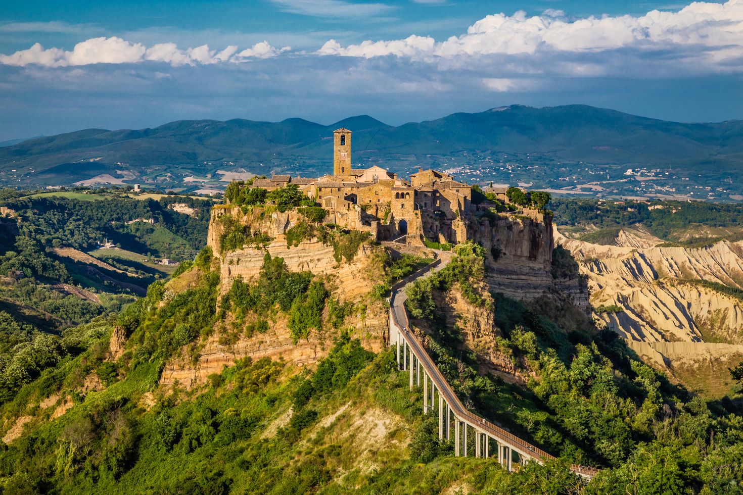 Civita Di Bagnoregio is a small hilltop village in Viterbo.