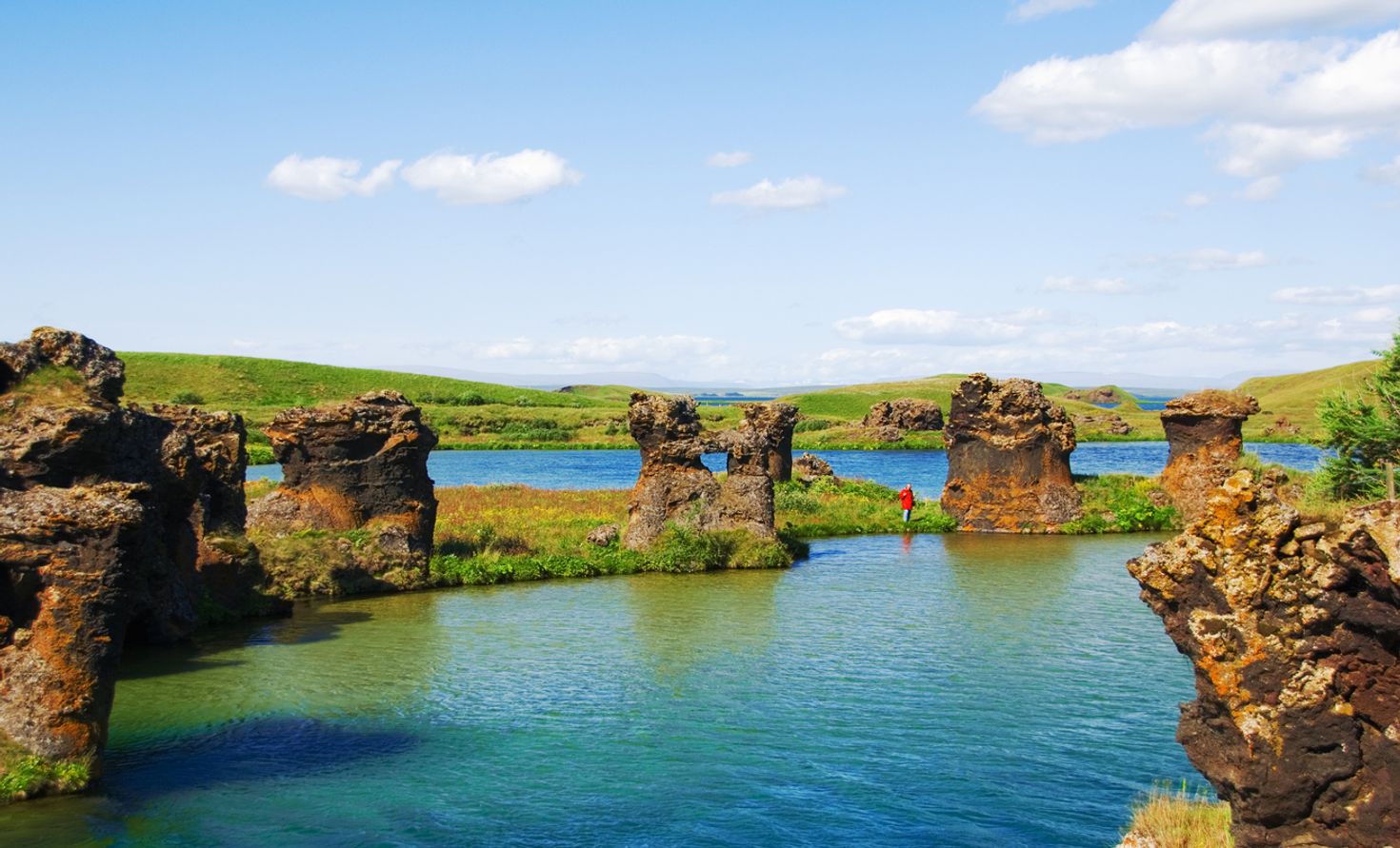 Lakeside stroll is a top thing to do at Lake Myvatn