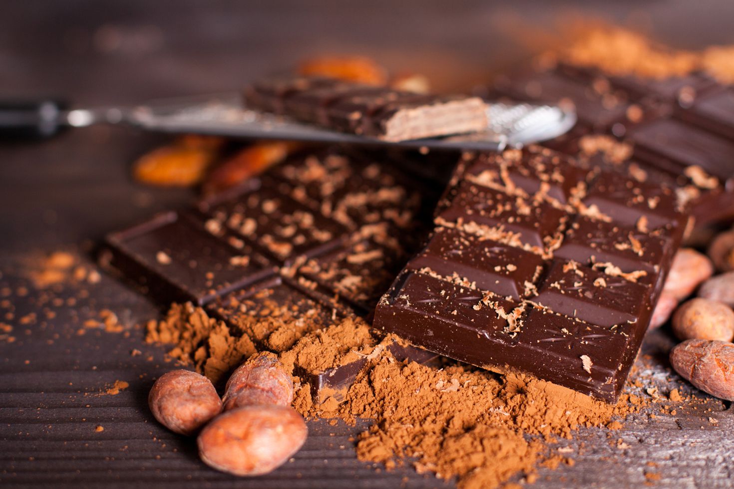 Eating chocolate in Bariloche