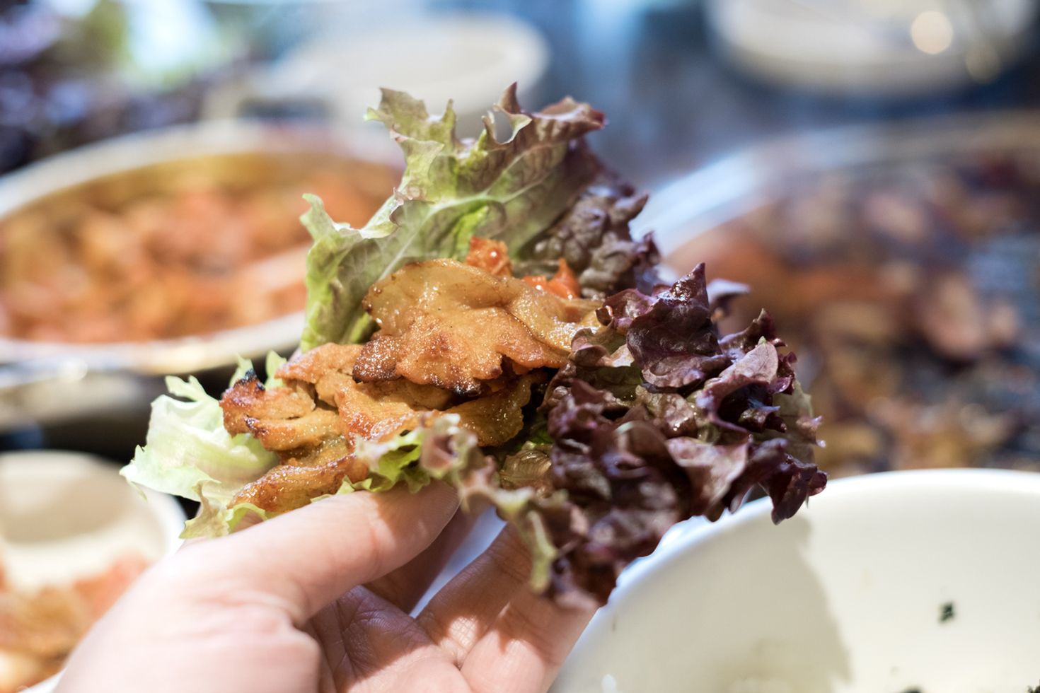 Samgyeopsal is a traditional Korean food