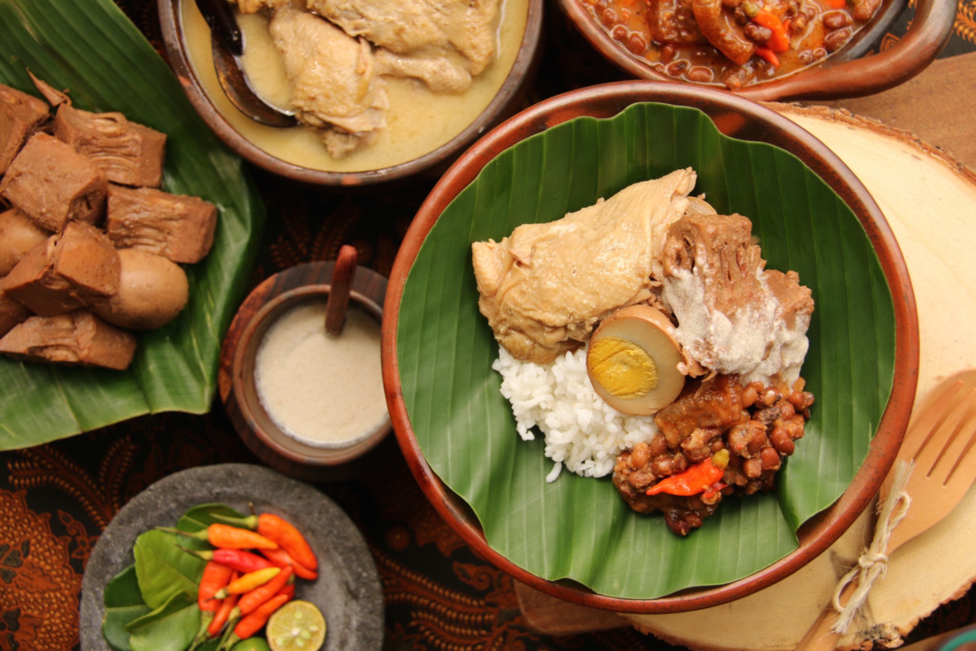 Gudeg is an Indonesia food typically found in Central Java
