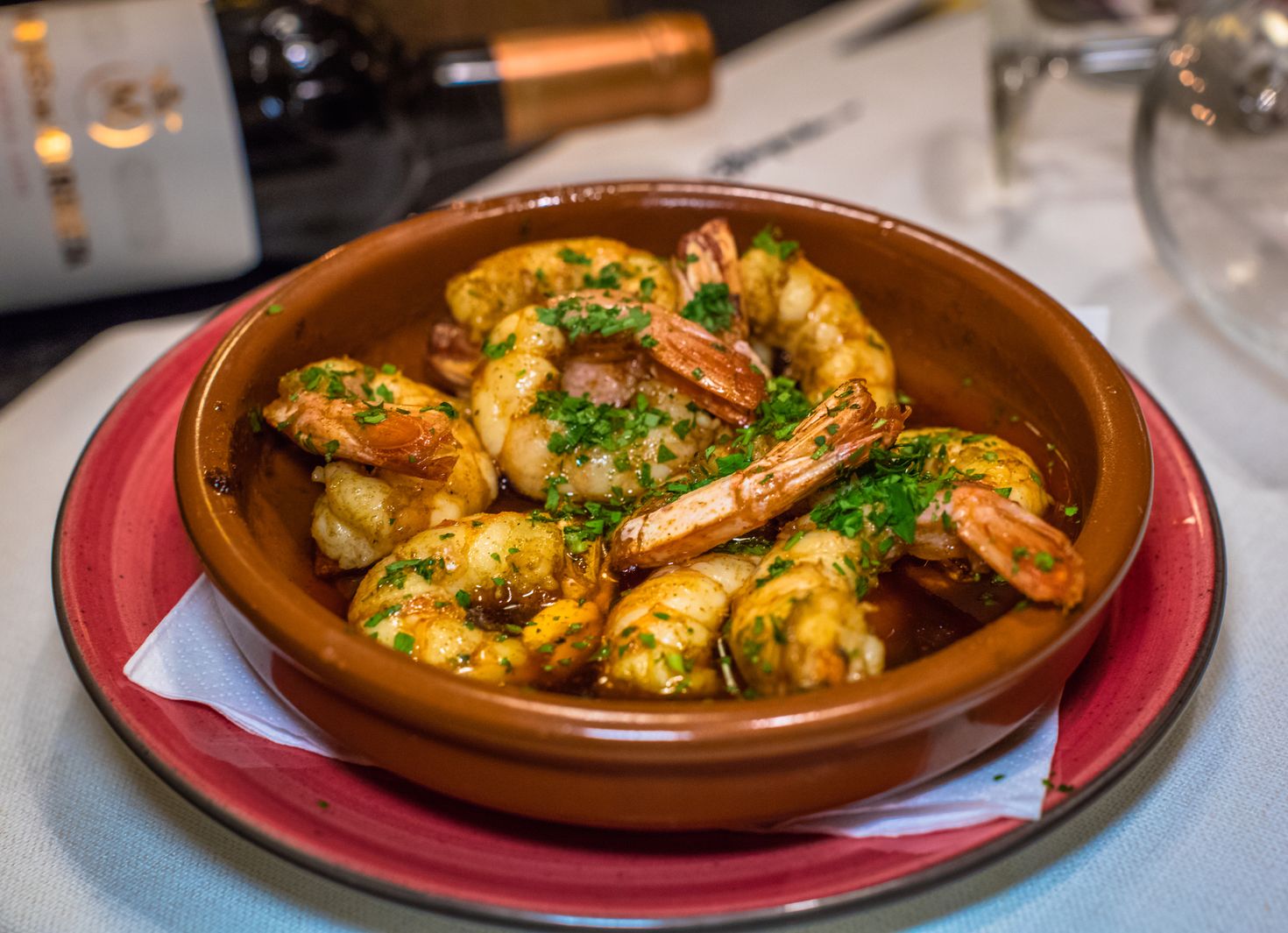 spanish food gambos al ajillo