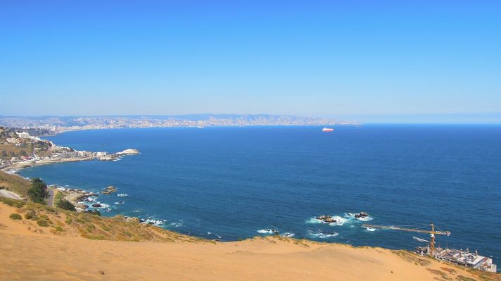 Concon beach in Chile