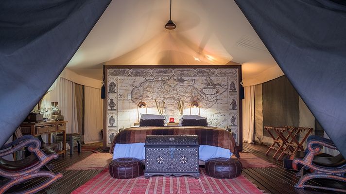 A cabin in Kuganha Luxury Camp at Inverdoorn.