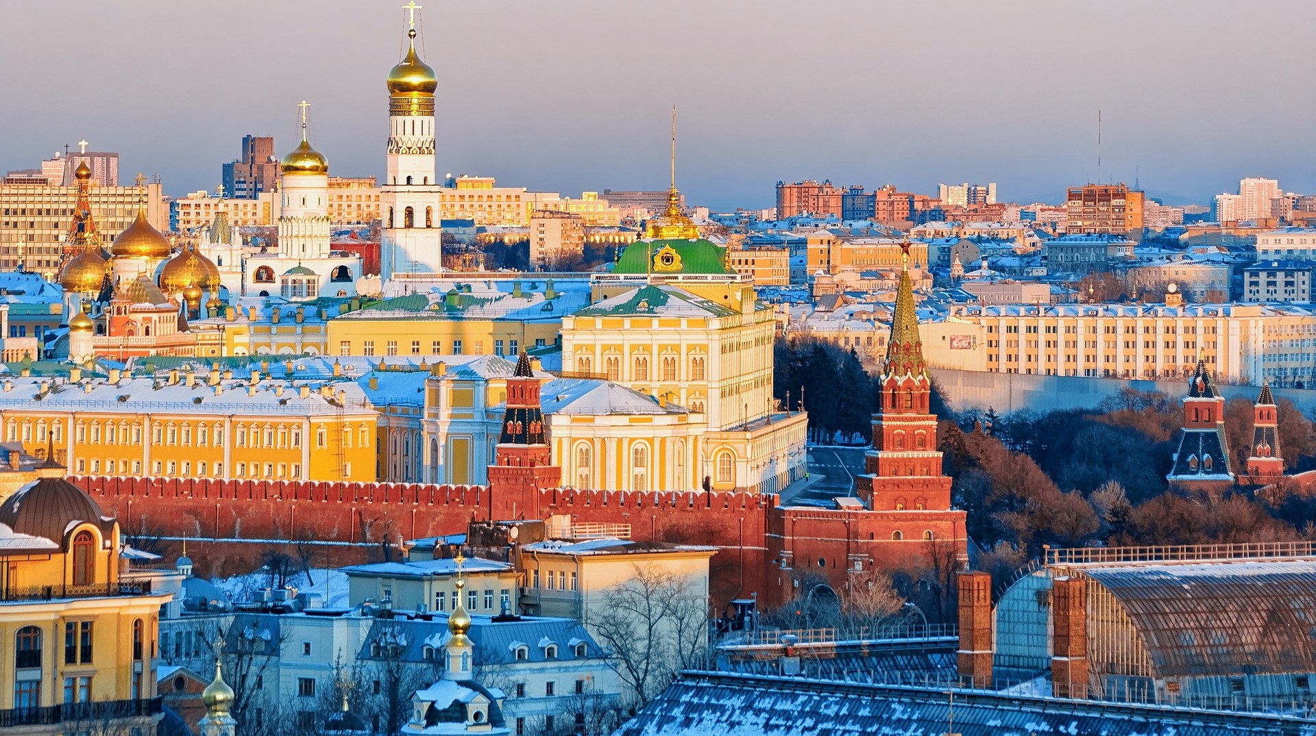 Moscow, the capital of Russia, is the northernmost and coldest mega-city on earth View of colourful buildings on a sunny day in Moscow