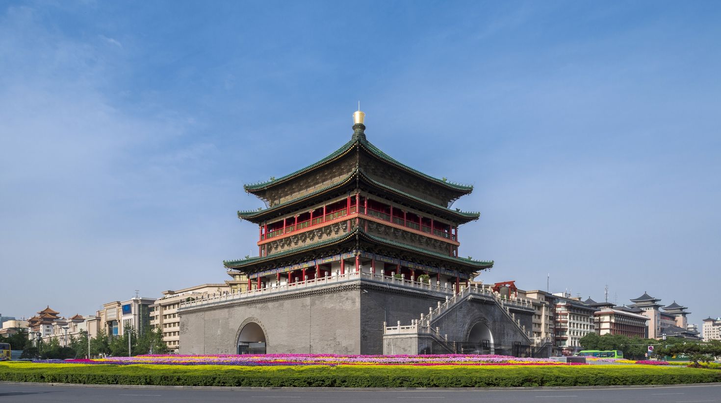 A view of a huge traditional building