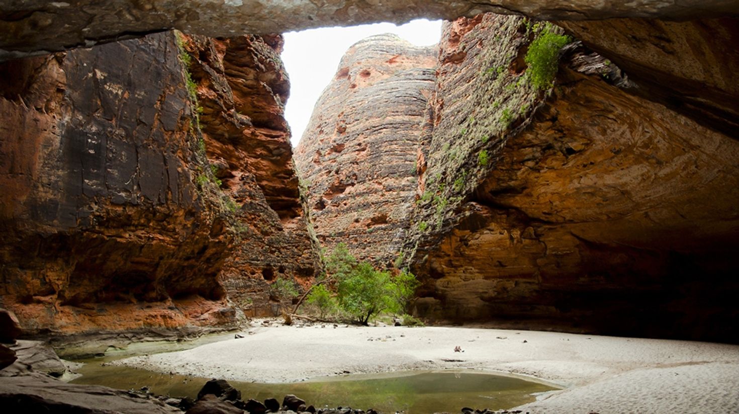 Cathedral Gorge is lies in one of the hiking trails in Purnululu NP
