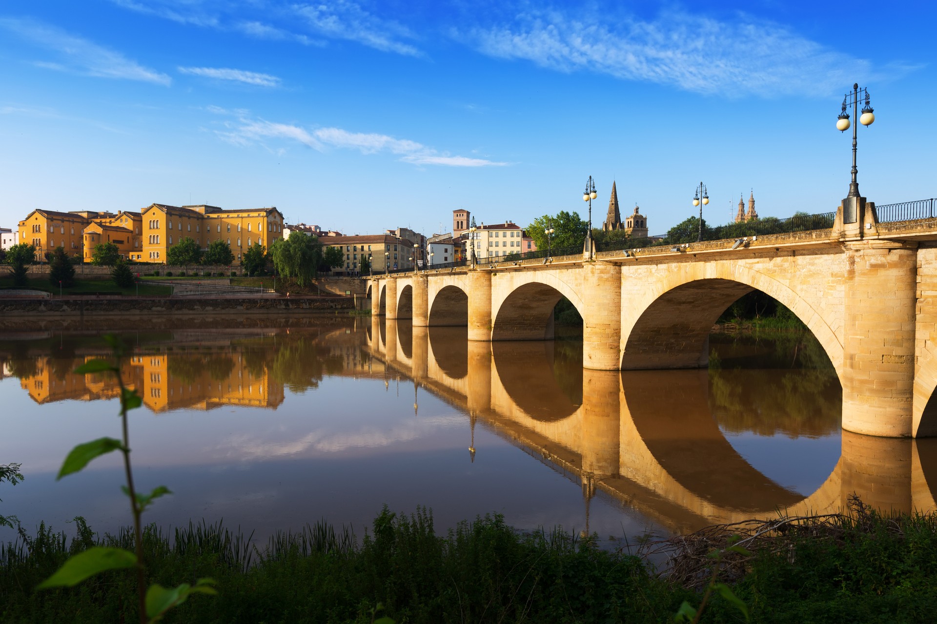 The Ebro river winds through La Rioja with wineries speckled around it Located in northern Spain, Rioja wine region is a school of wine making, even boasting a museum dedicated to wine and its relationship with man.