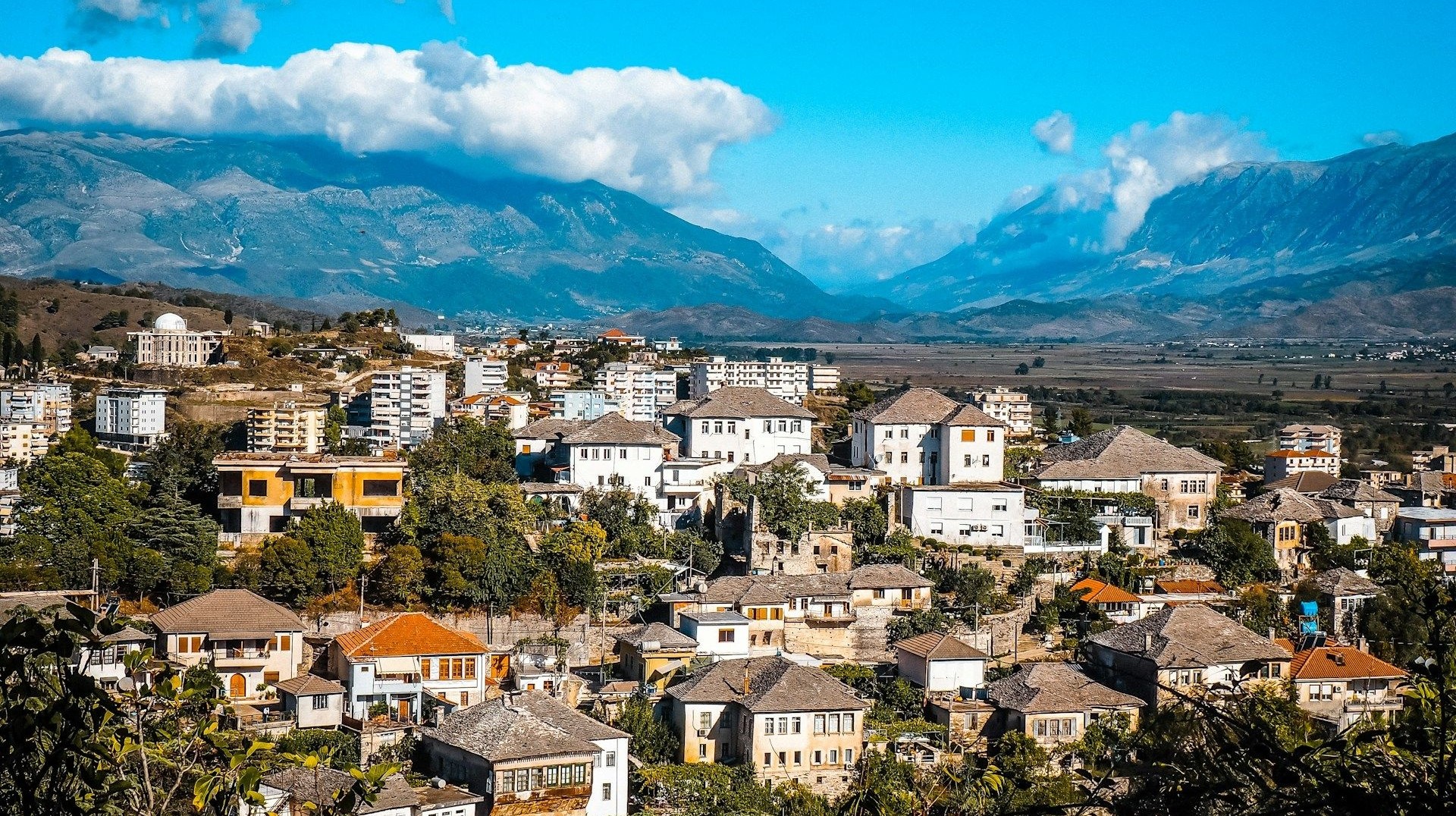 A panoramic view of Gjirokastra in Albania during a 2-week stay.