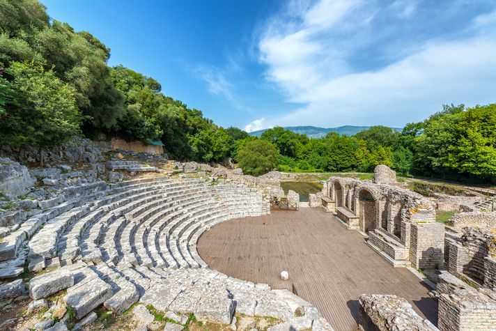 Ancient theatre ruins in Butrint