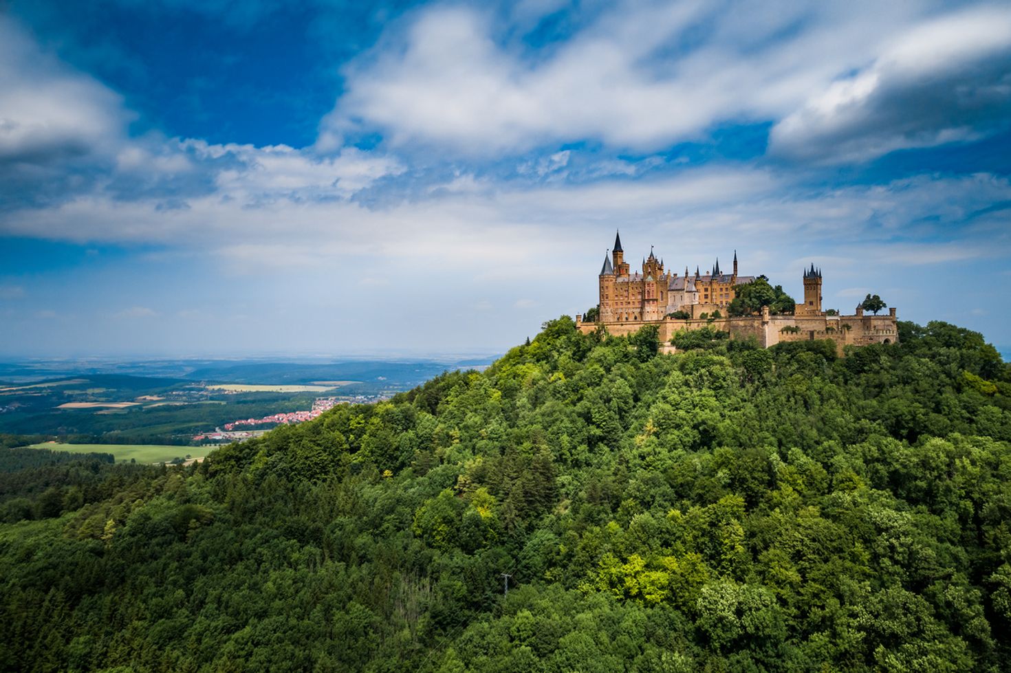 Hohenzollern is a beautiful landmark of the Albsteig hiking trail