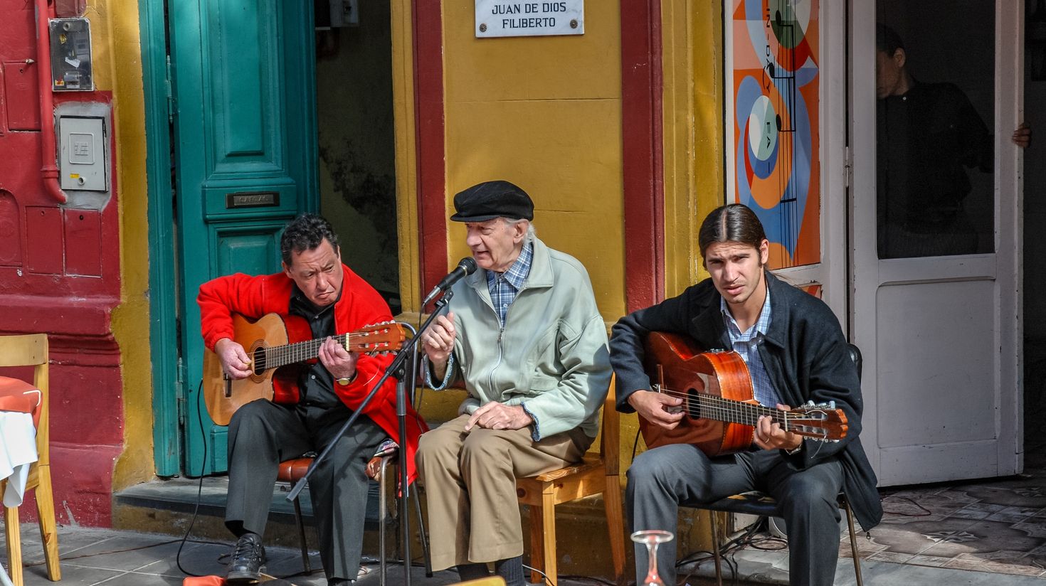 Street singers in Buenos Aires stock photo