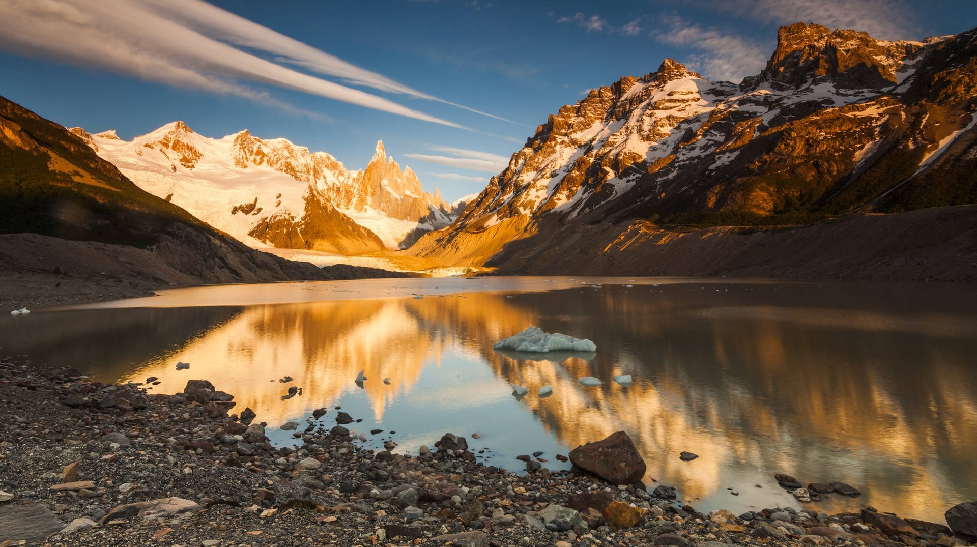 Explore Cerro Torre in Argentina in February, where towering peaks, breathtaking glaciers, and dramatic landscapes await you. Cerro Torre in Los Glaciares National Park during dusk in Argentina in February.