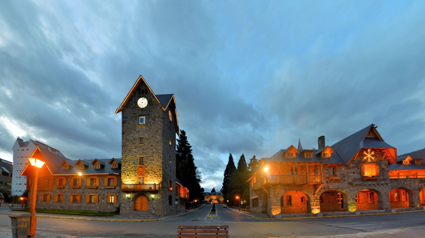 main Square in Bariloche, Patagonia, Argentina
