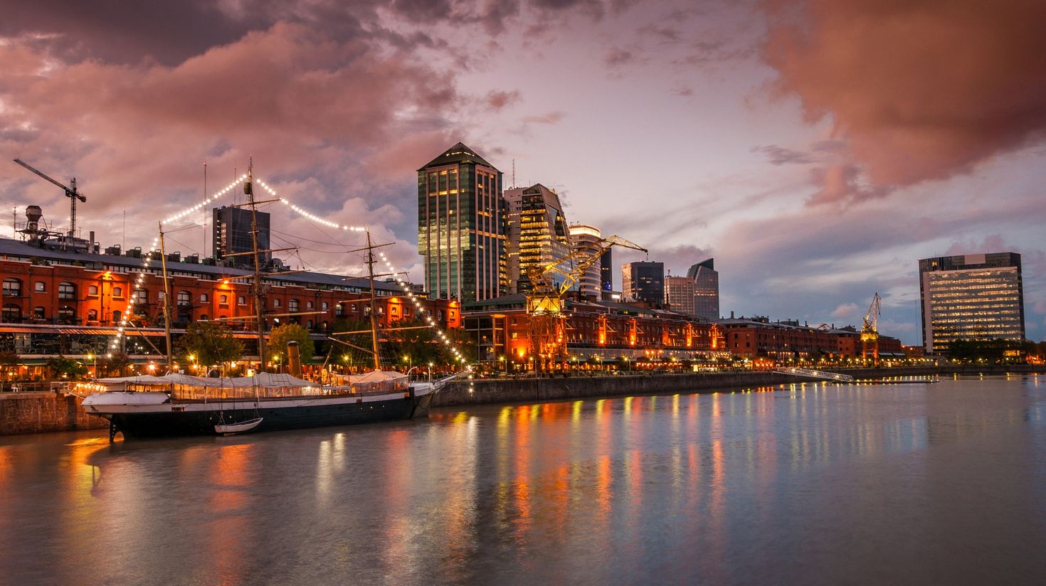 Puerto Madero downtown view at Buenos Aires, Argentina.
