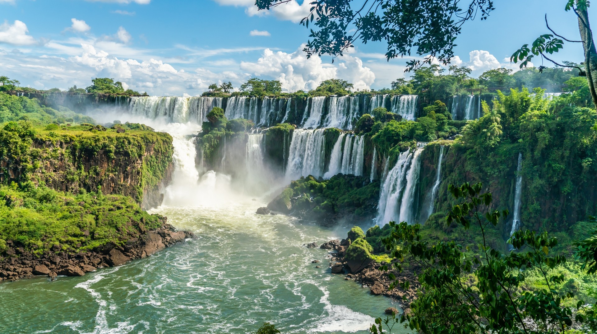 The Iguazu Falls are comprised of 275 different waterfalls in Argentina. A view of the Iguazu Falls seen from the Argentinian National Park in Argentina in November.