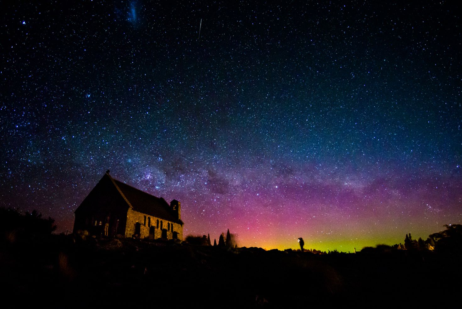 aurora australis southern lights south island