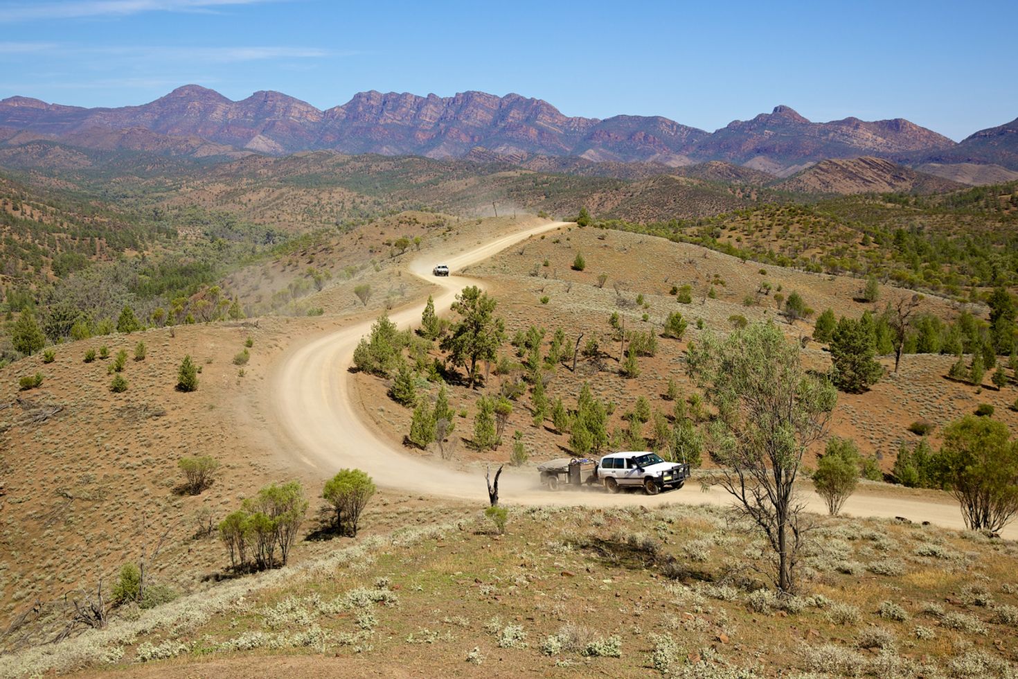 Australian outback, driving in the flinders ranges