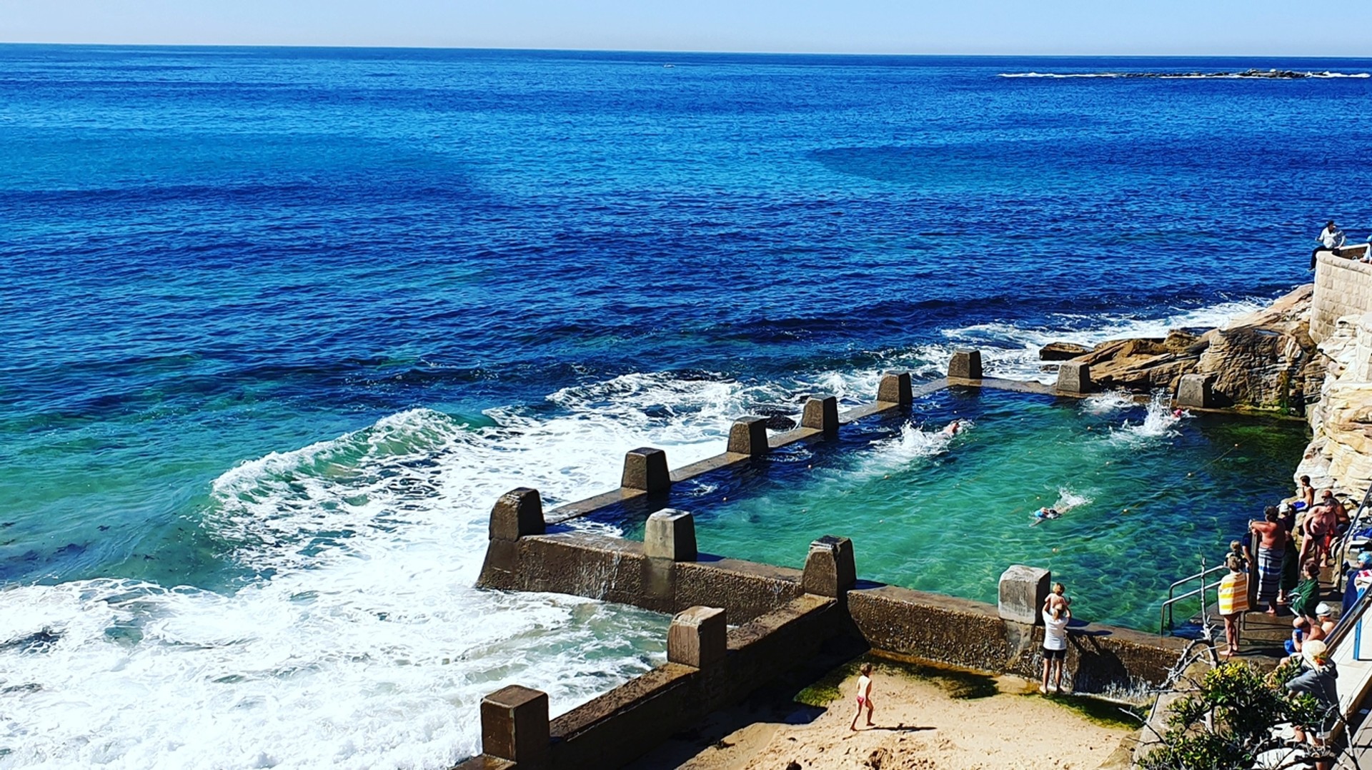 Take some time to unwind at Coogee Beach's beach pool in Australia in November. Coogee Beach with beach pool in Sydney in Australia in November.