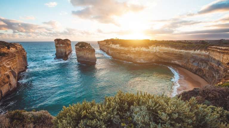 Sunset at Loch Ard Gorge, Port Campbell National Park, Australia