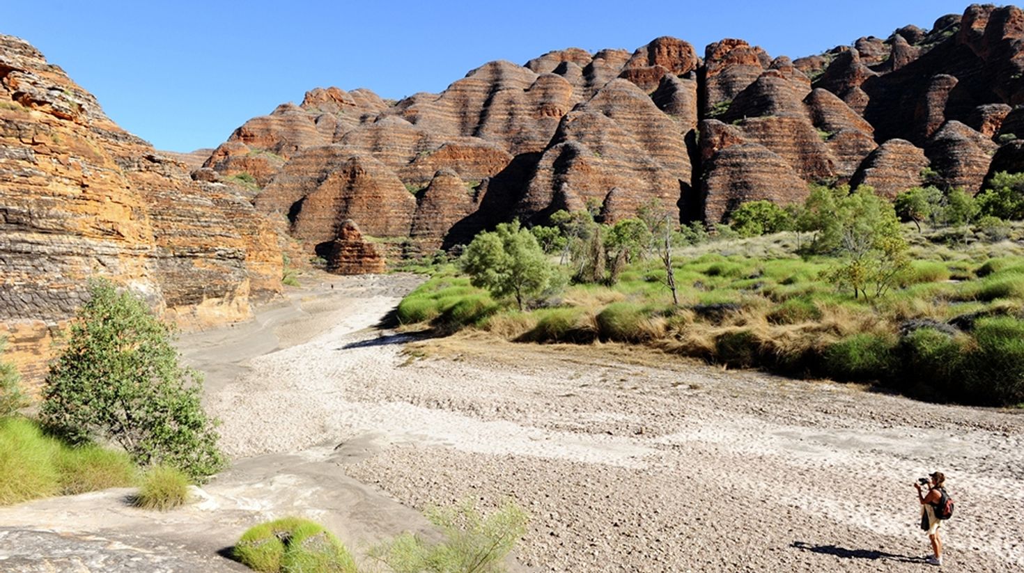 The Bungle Bungle range is located in Purnululu National Park.