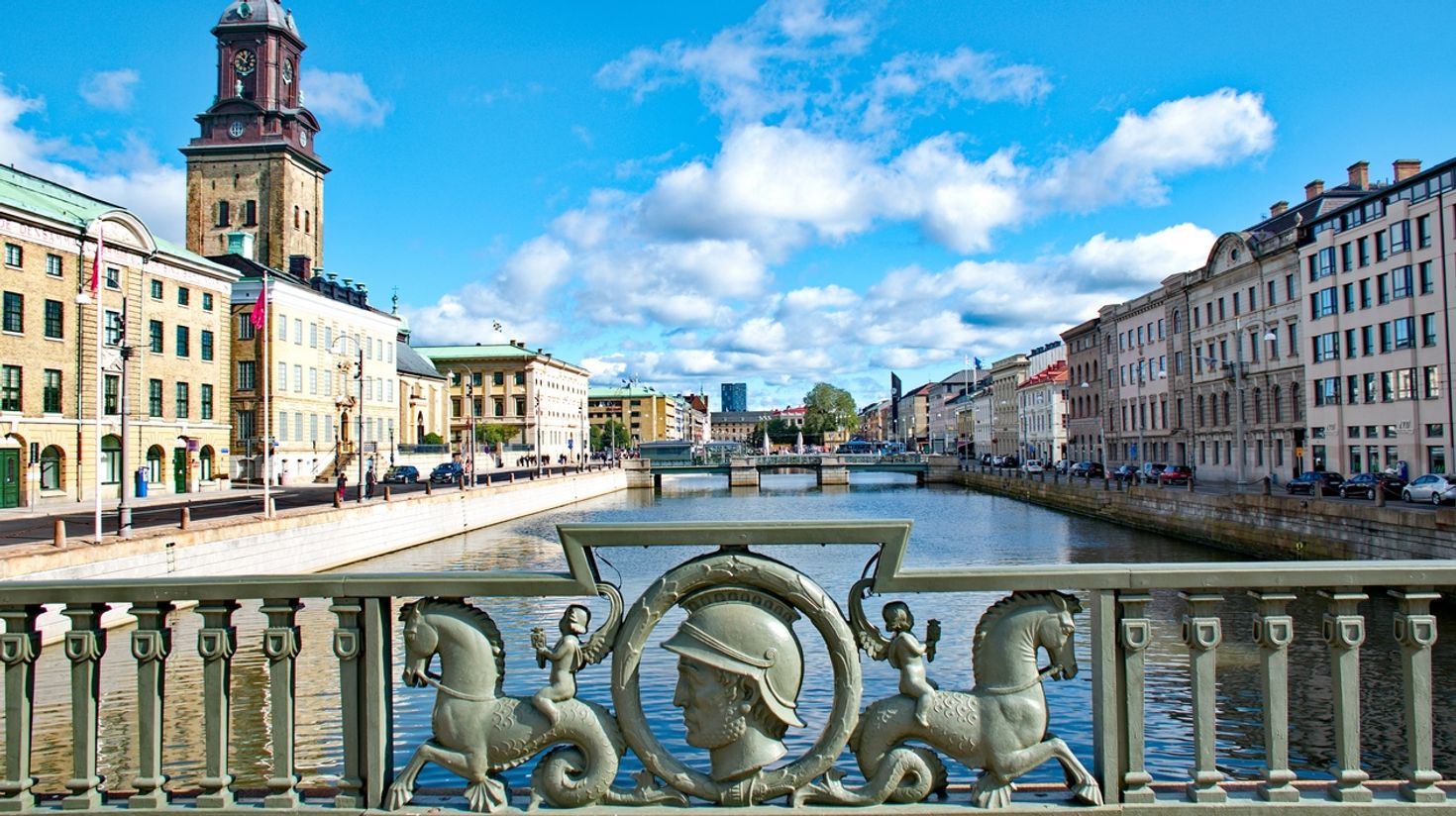 The city of Gothenburg in Sweden during the day. 