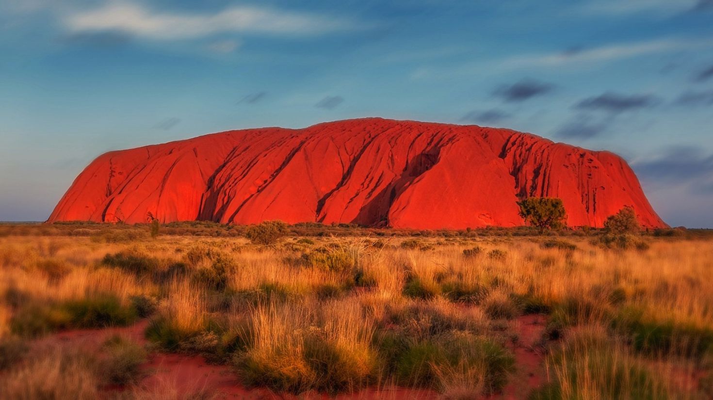 The Uluru rock is an iconic landscape of the Australian outback