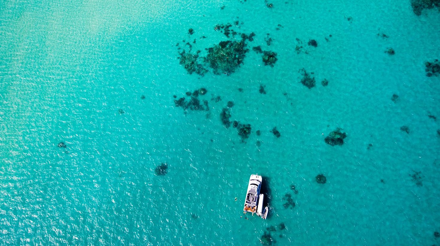 A boat preparing divers to dive in Great Barrier Reef