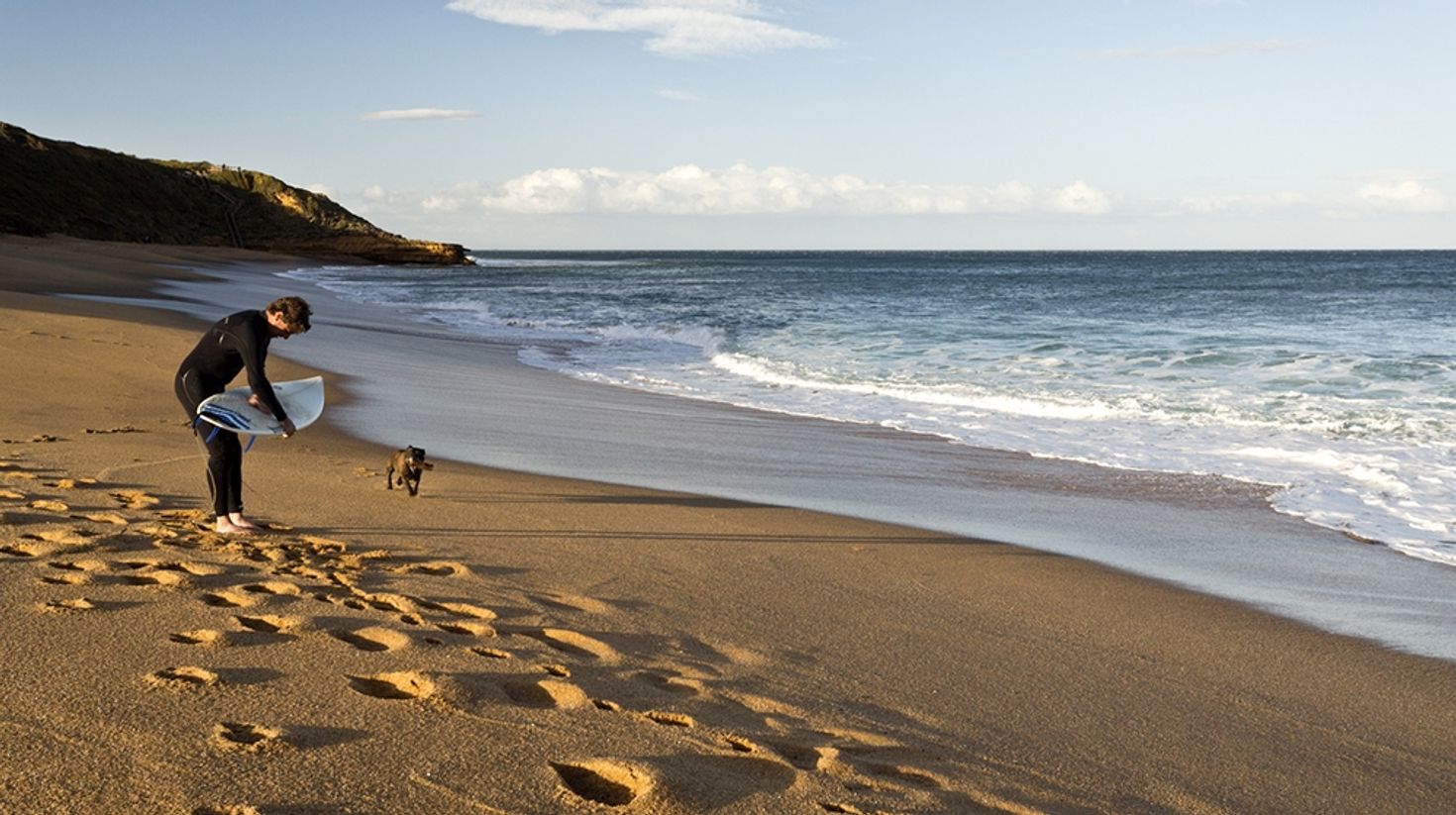 There are many surf spots along the Great Ocean Road such as this one