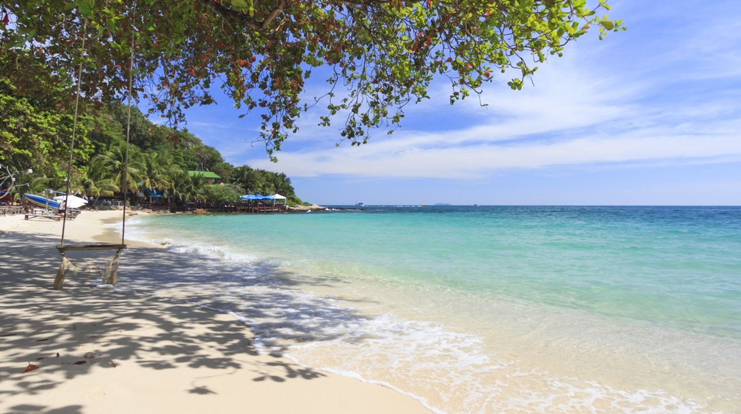Summer tropical sea, beach, wave and blue sky at Koh Samed Island