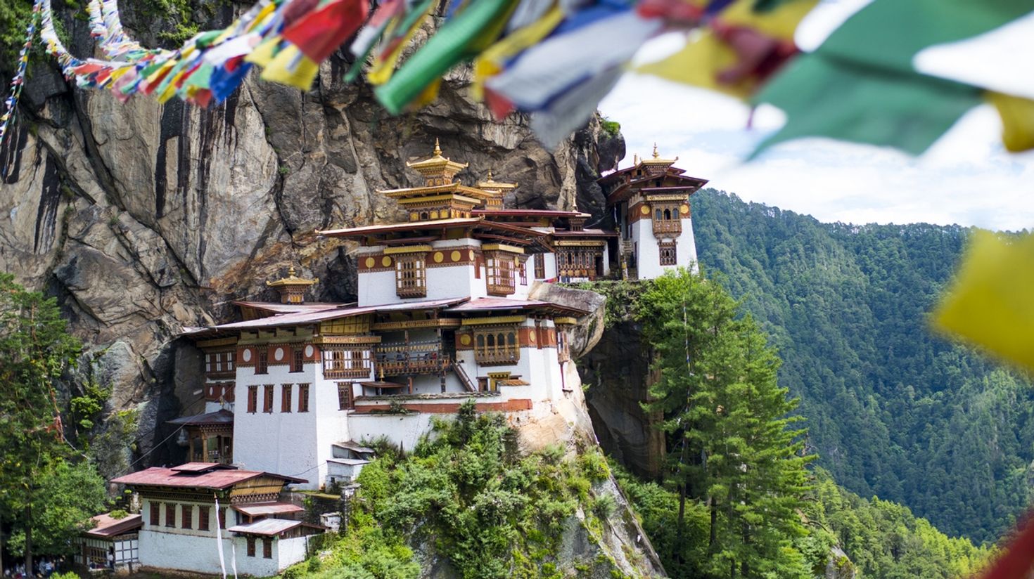 The Tiger's Nest Monastery is the jewel of Paro, Bhutan.