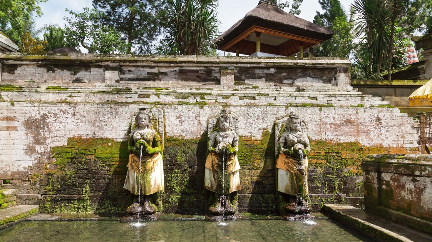 Goa Gajah has ancient bathing pools.