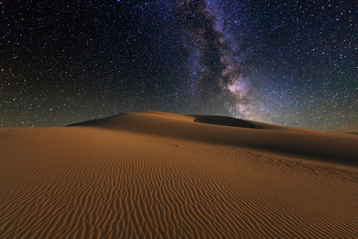 A view of the milky way at the Gobi Desert in Mongolia. 