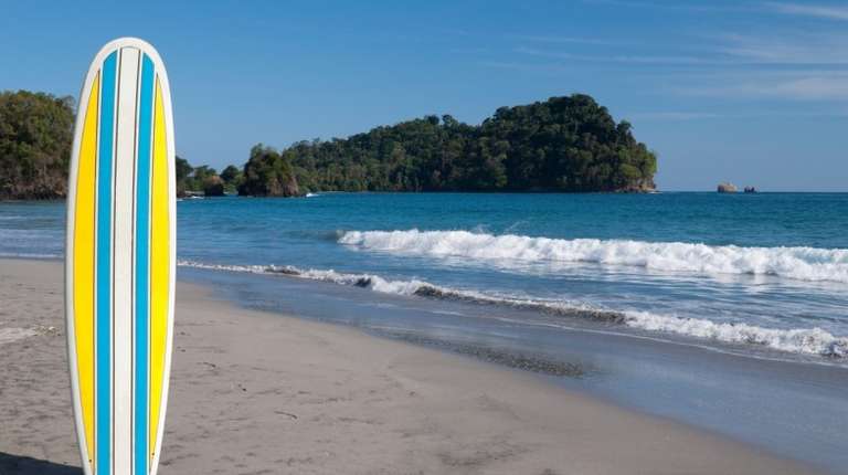 Surfing in Costa Rica is a popular activity with great coastal waves.