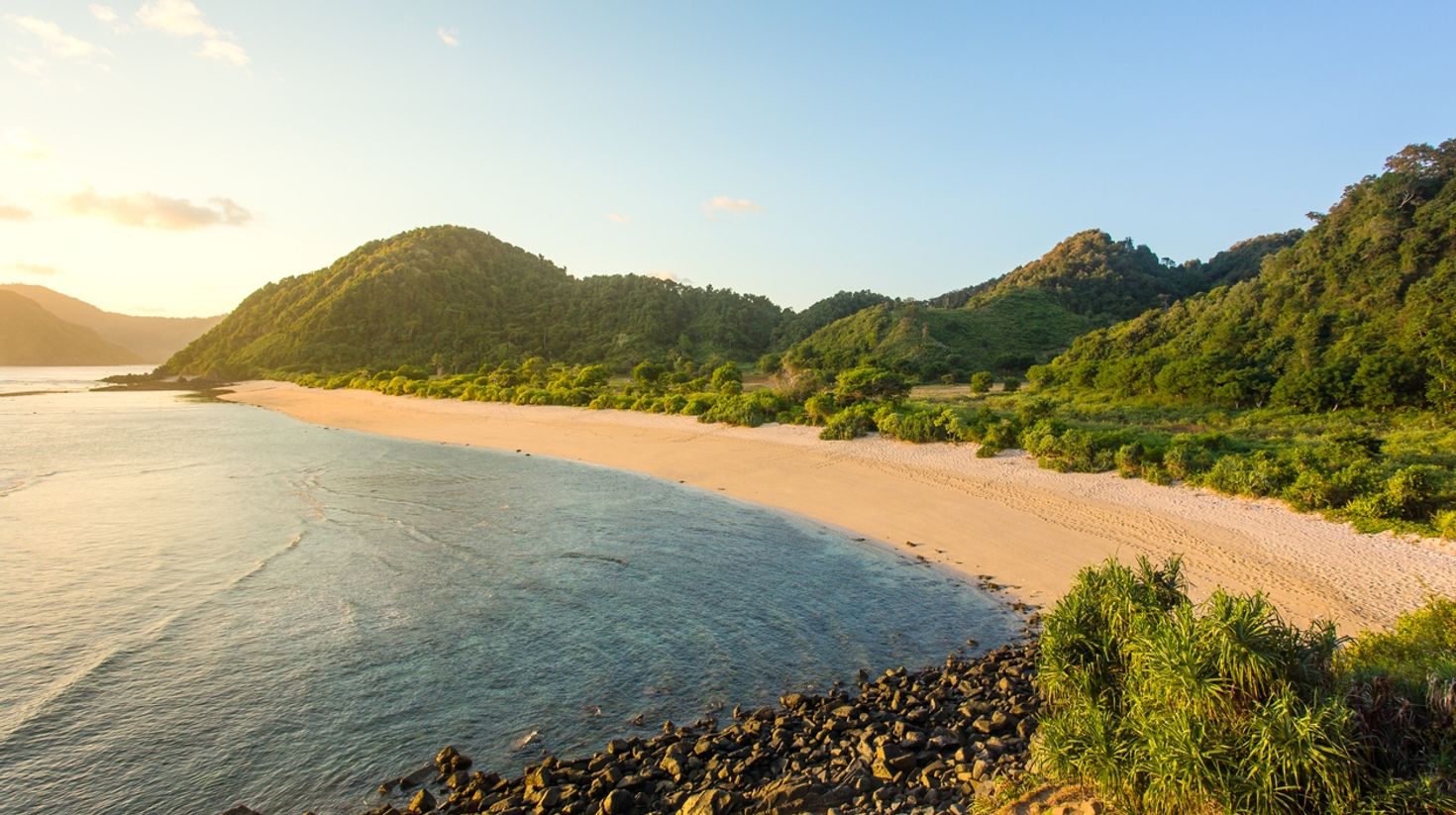 Watching the sunset on Kuta is a relaxing thing to do in Lombok island.