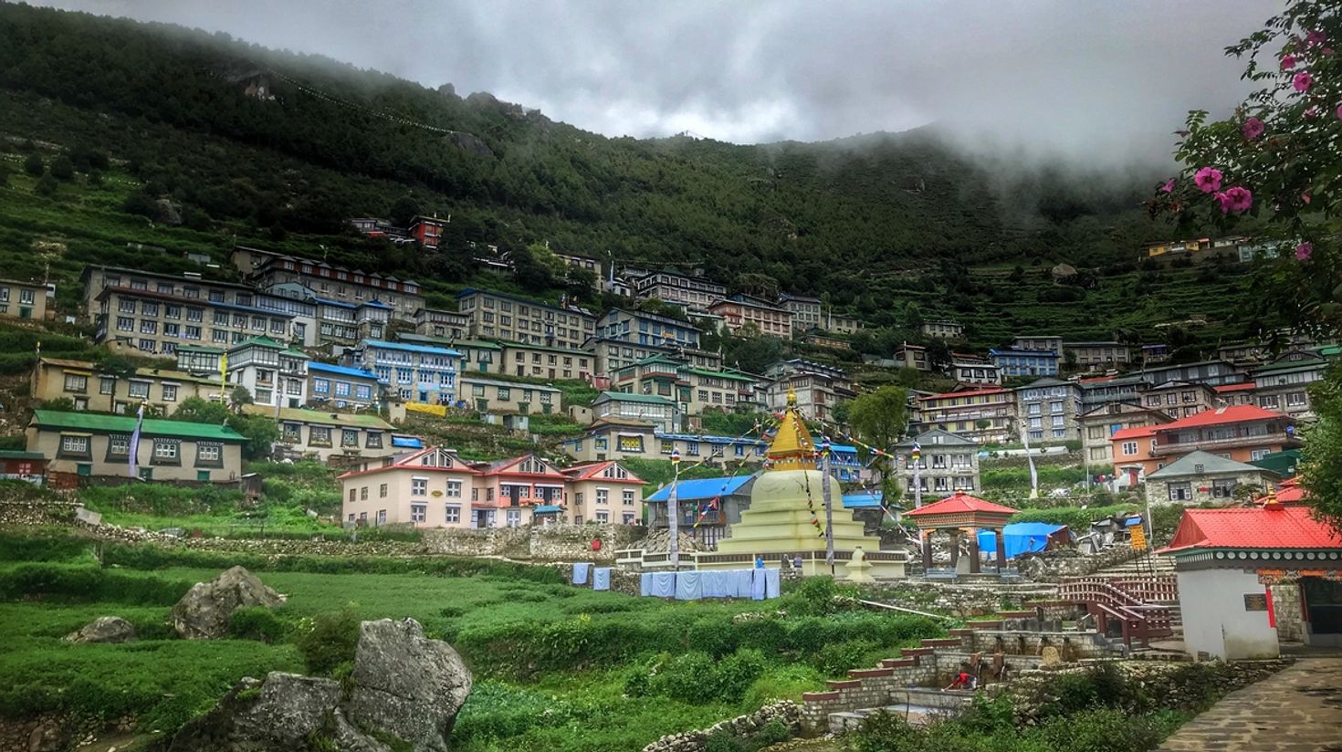 Monsoon may not be the best time to trek Everest Base Camp due to the rain.