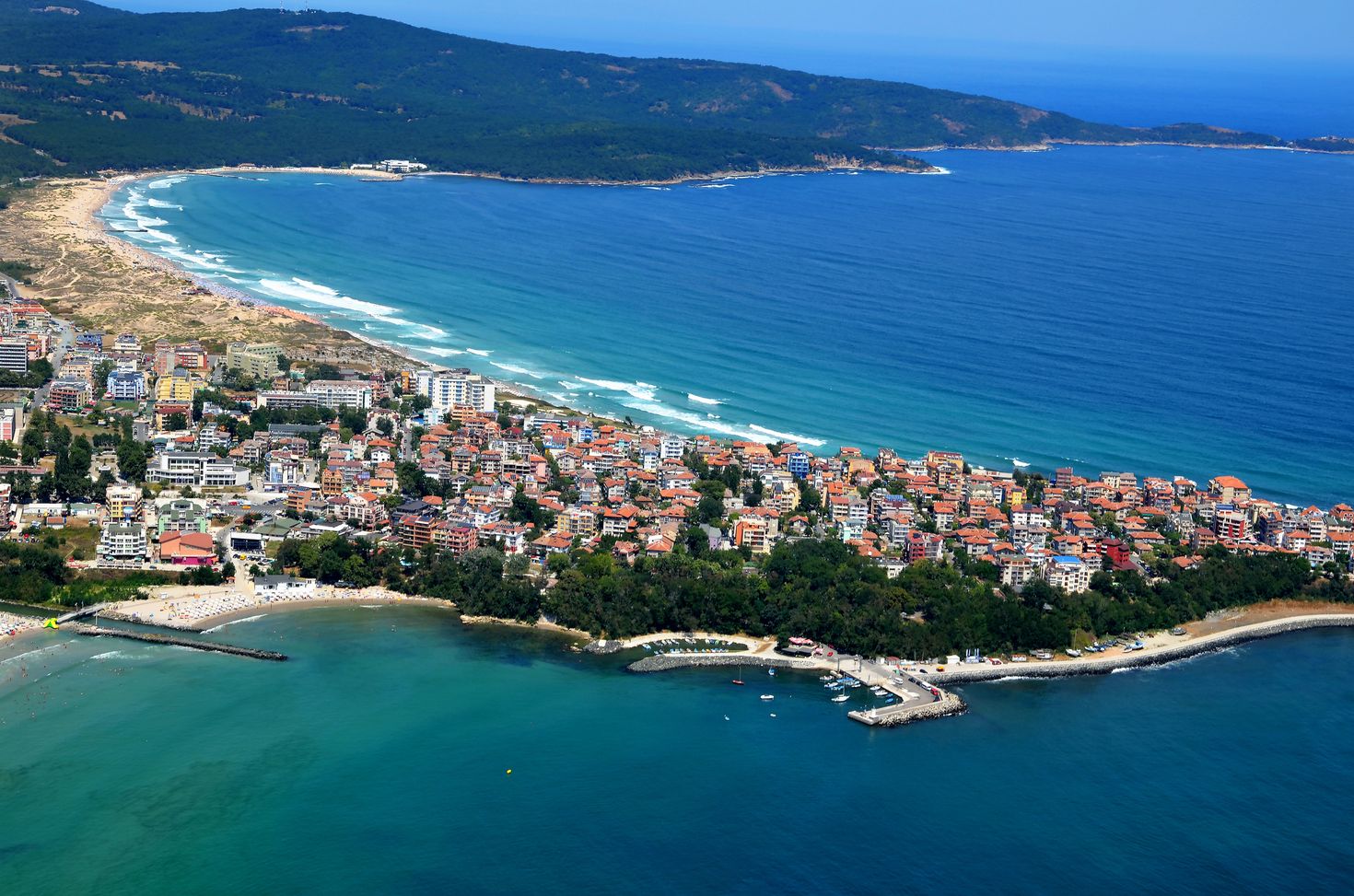 Beaches in Primorsko, Bulgaria is a great place to be to soak up some sun.