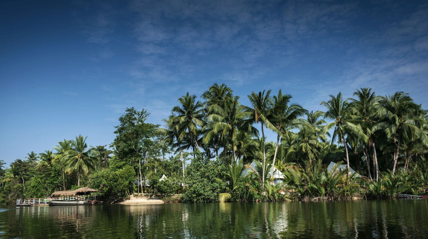 The wet season is one of the best times to visit the north of Cambodia and see ferry boats.